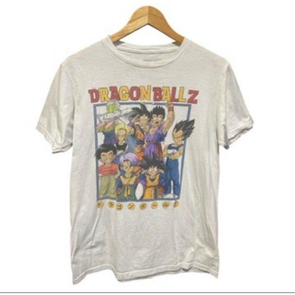 Dragon Ball Z White Short Sleeve Graphic T Shirt Men's Size Medium